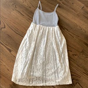 Spaghetti strap Dress with lace overlay Size S/P